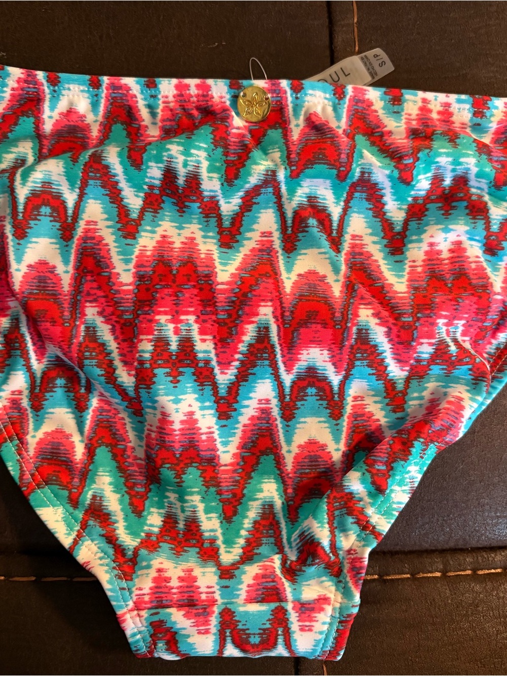 Quintsoul Bikini Bottom - Turquoise & Red